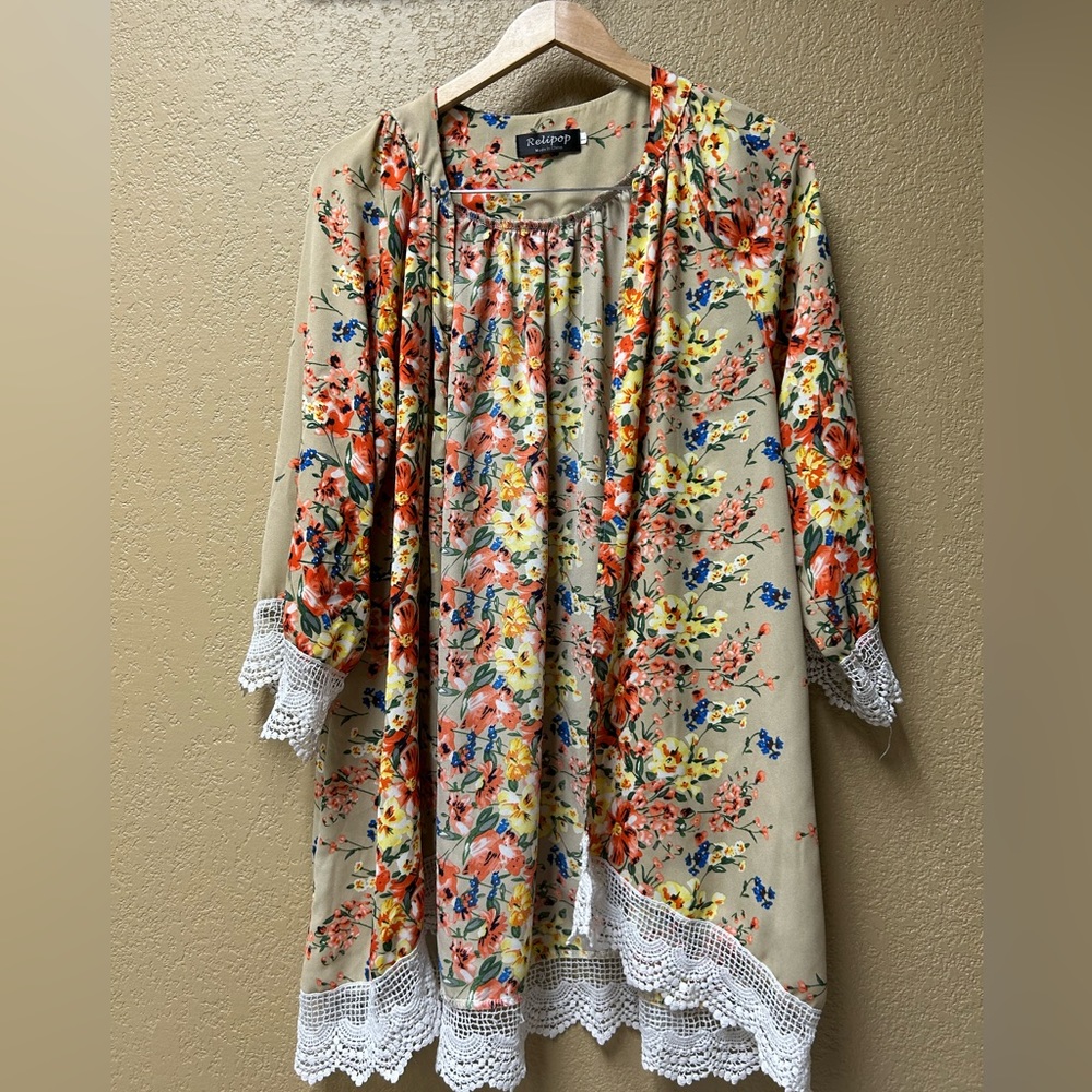 Relipop silk cardigan L